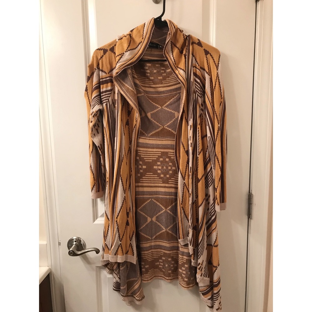 Mustard long cardigan